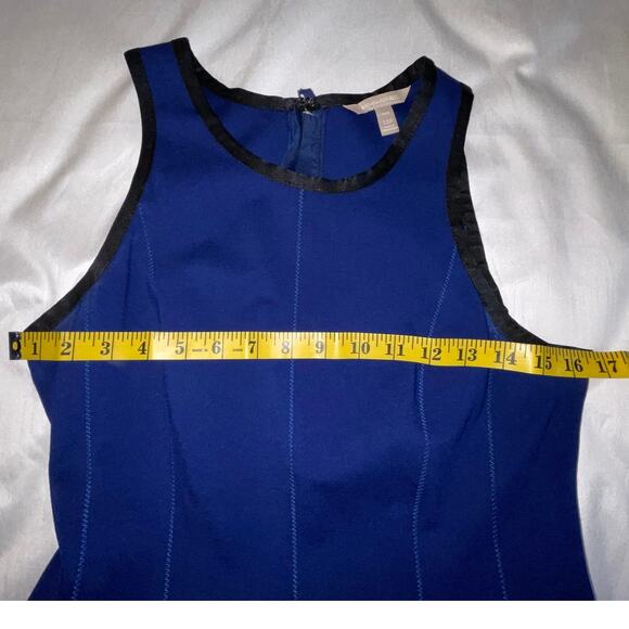 Banana Republic Fit & Flair Dress in‎ Mystic Blue - Women's Size 12P - Picture 7 of 8